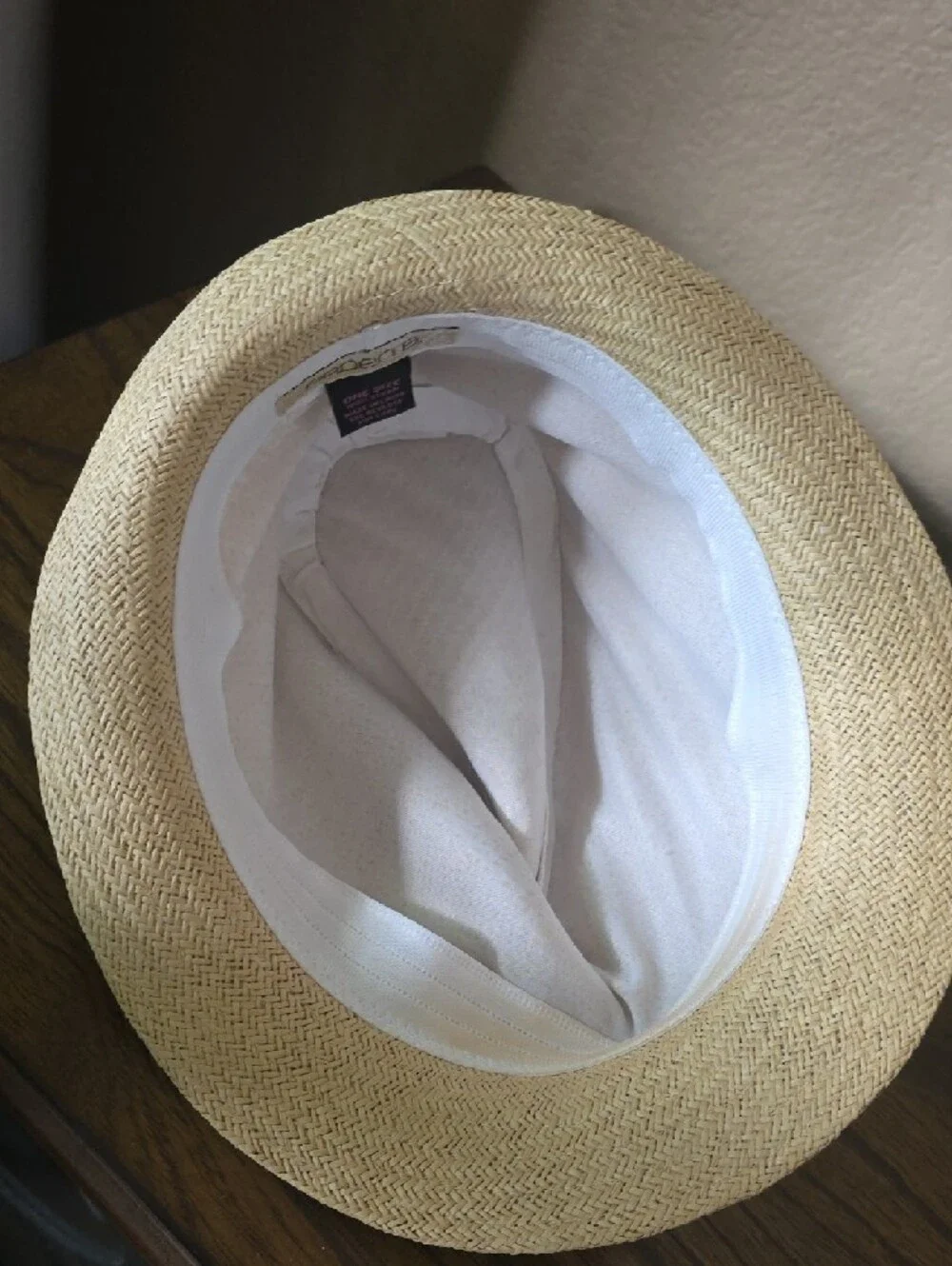 Arden B. Beige Straw Hat with Black Interior Label